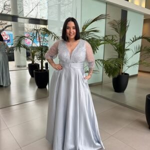 vestido modelo azul